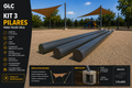 KIT 3 PILARES 6"X5MMX6M