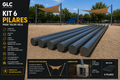 KIT 6 PILARES 6"X5MMX6M