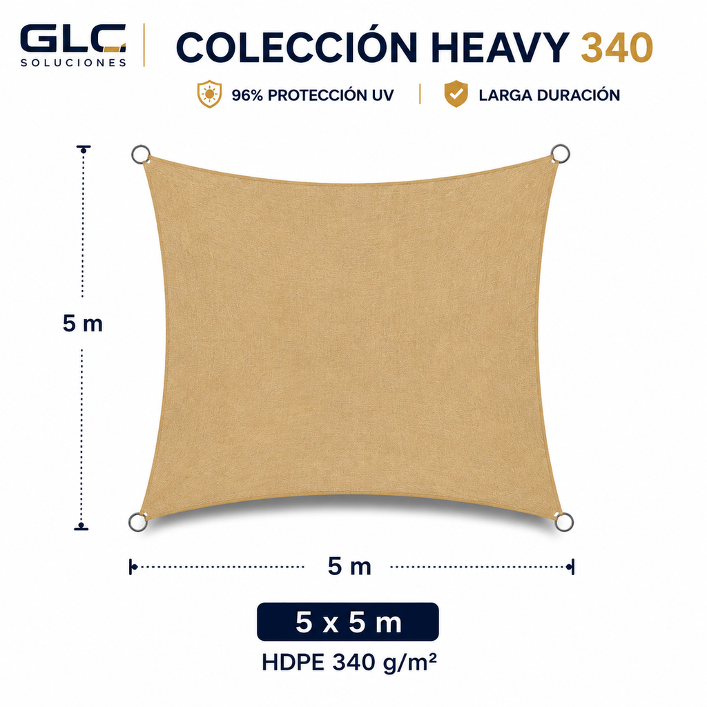 Toldo Vela Heavy 340 5x5 m