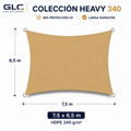 Toldo Vela Heavy 340GR 7,5x6,5 m