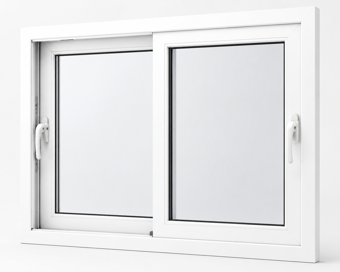 Ventana Corredera PVC Blanca 100 × 100 cm | Termopanel 4/10/4