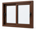 Ventana Corredera PVC Línea Europea Nogal 140×120 cm (Ancho: 140 cm × Alto: 120 cm) | Termopanel 4/10/4